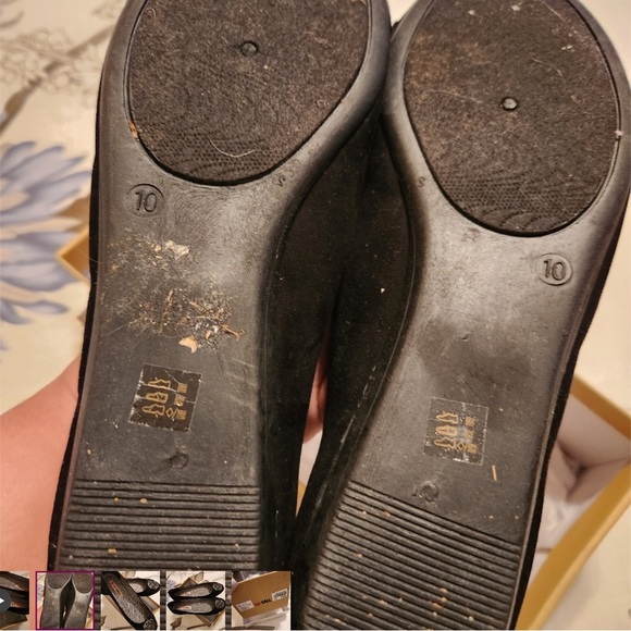 Black Flats with Silver Detail - Picture 3 of 3